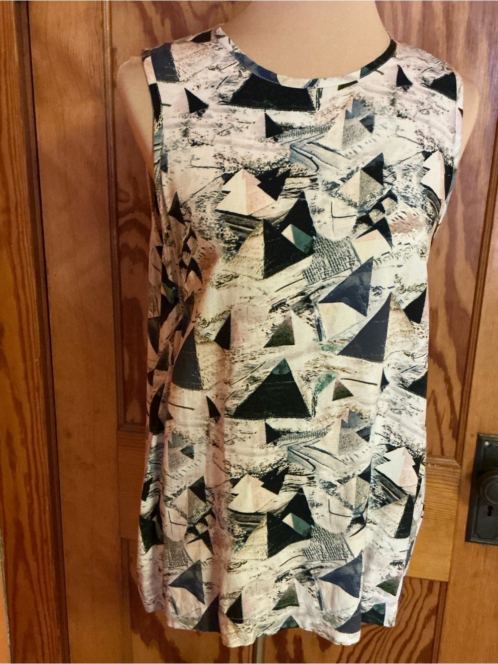 Bitte Kai Rand Abstract Geometric Tunic Top Size 40 Sleeveless Artsy Minimalist - Picture 8 of 9